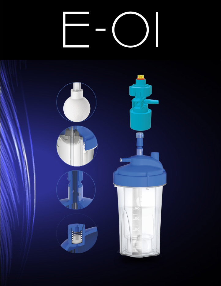 一次性使用吸氧管帶濕化瓶E01